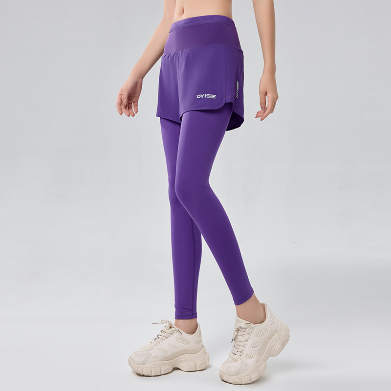 [五个口袋]DYISE全腰围口袋假两件长裤紧身高腰跑步训练运动23040,淘宝优惠券,粉丝福利购,淘宝优惠卷