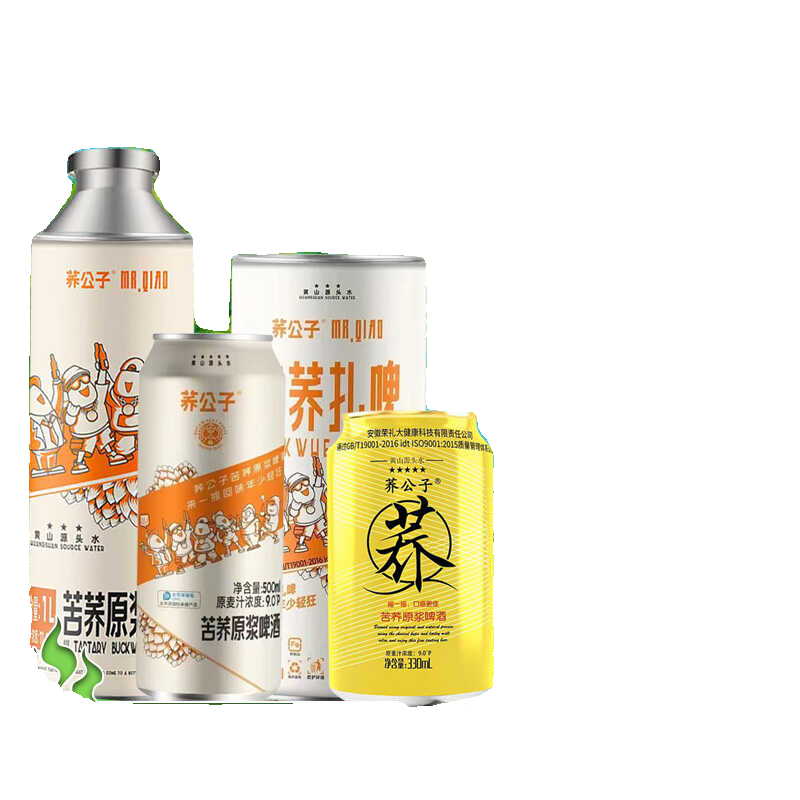 荞公子苦荞原浆啤酒口感麦香浓郁听装扎啤苦荞原浆330ml500ml1l - 图0