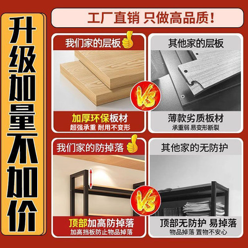 货架置物架家用书架超市简易多层陈列柜仓储展示架落地储物展示柜 - 图1