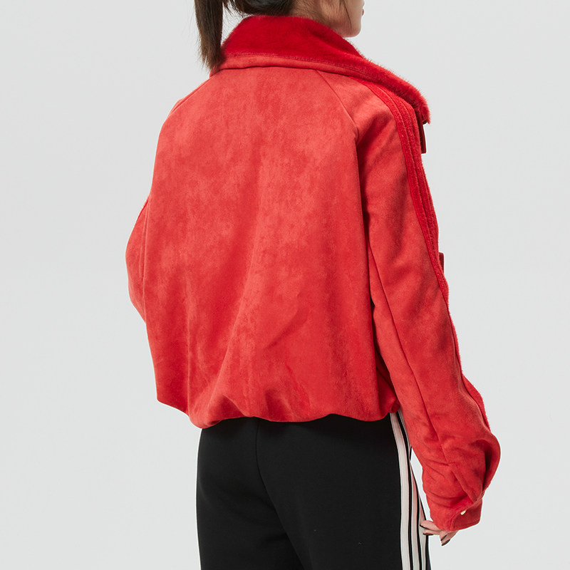 正品ADIDAS阿迪达斯加绒毛领防风保暖短款女款休闲夹克外套KH2661,淘宝优惠券,粉丝福利购,淘宝优惠卷