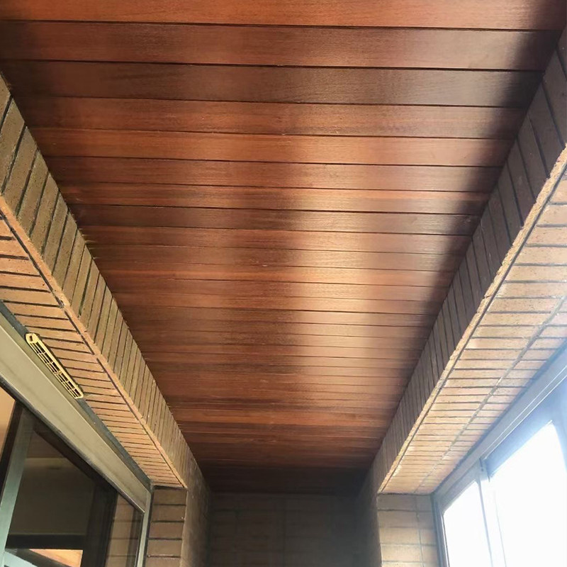 印尼菠萝格桑拿板防腐木吊顶墙板墙面护墙板阳台室内天花墙裙扣板,淘宝优惠券,粉丝福利购,淘宝优惠卷