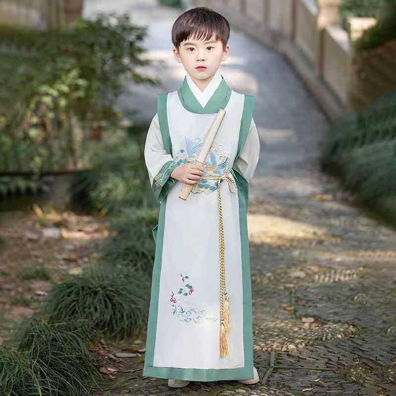 男童汉服春夏儿童男孩李白古风唐装国风唐朝古装书生儿童节演出服,淘宝优惠券,粉丝福利购,淘宝优惠卷