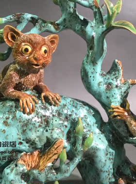 猴子原创孤品石湾公仔吉祥物摆件