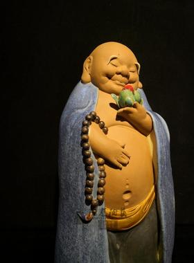 福寿康宁中式风石湾公仔手工摆件