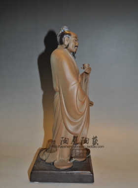 陆羽石湾公仔茶室博古架工艺品