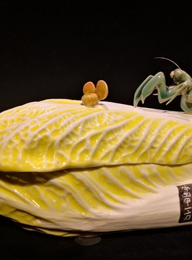 玄关客厅摆件石湾陶瓷公仔中式