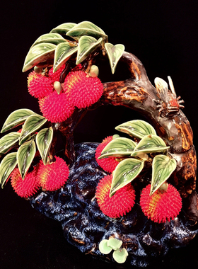 荔枝客厅饰柜摆件石湾陶瓷中式