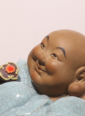 一团和气石湾公仔中式风佛山陶瓷