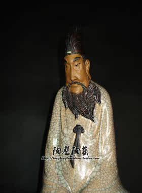 工艺苏东坡书房陶瓷石湾公仔摆件