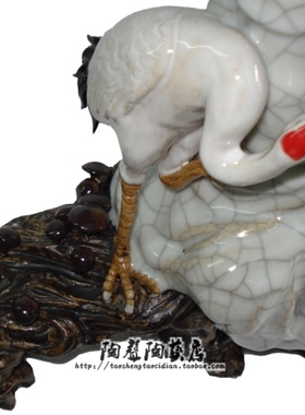 工艺达摩佛像石湾公仔送礼仙鹤