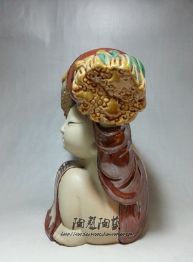 礼品客厅博古架摆件石湾陶瓷中式