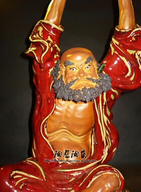 石湾公仔佛像玄关酒柜陶瓷中式