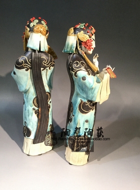 京剧陶瓷公仔博古架摆件家居装饰