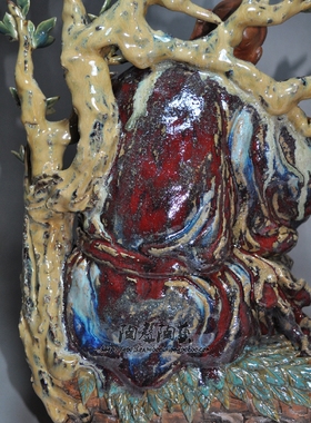 工艺孤品石湾公仔中式风罗汉佛像