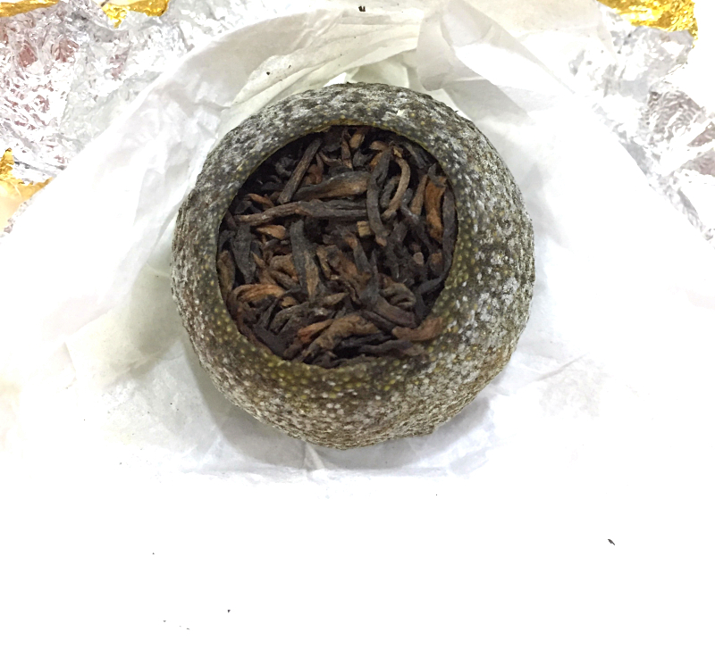 2023禾泰昌花果香小青柑7月果6年陈新会天马小青柑普洱熟茶500g-图1