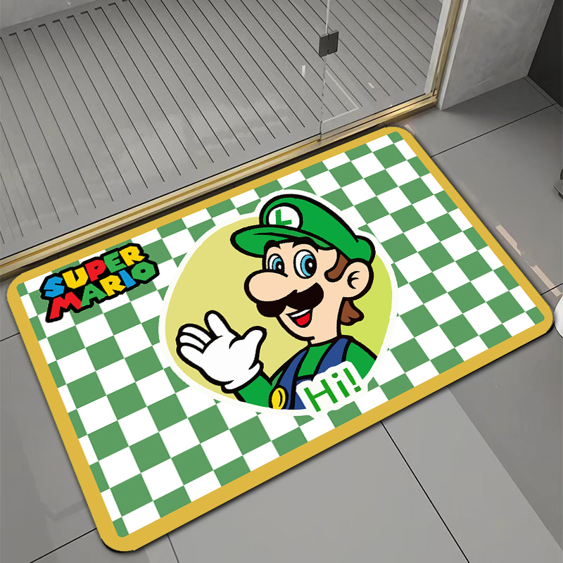 卡通超级玛丽马里奥浴室门口地垫卧室吸水防滑垫卫生间防摔地垫 - 图1