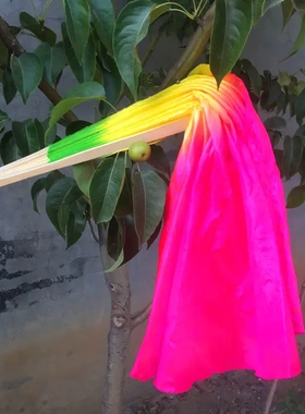 长绸舞蹈扇子海派秧歌广场舞三色