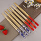 Disposable chopsticks, high-end household flower chopsticks, longer and thicker
