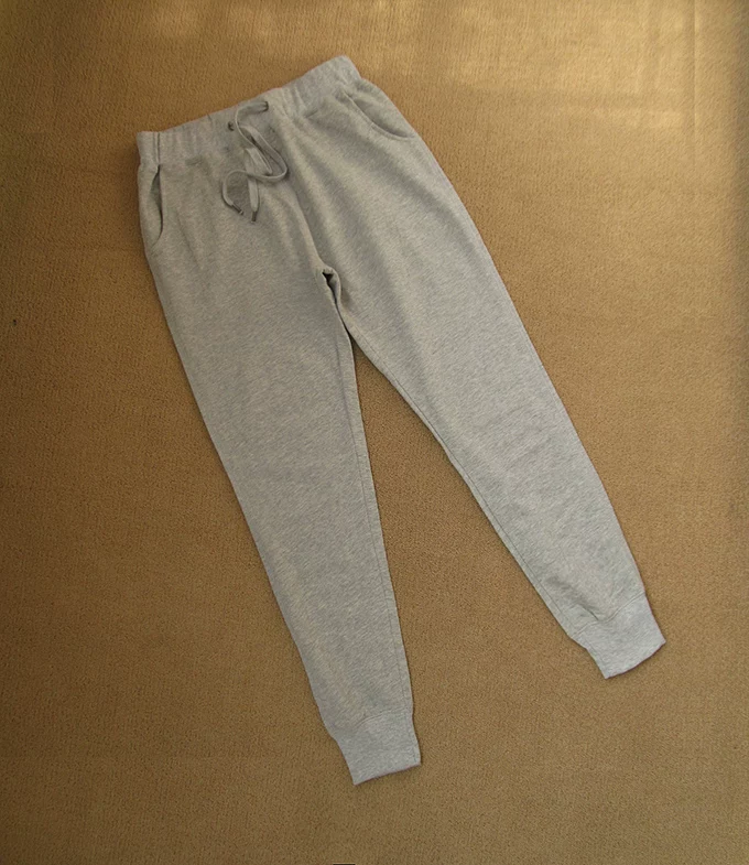 Spring trousers, high waist, loose straight fit