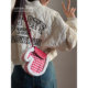 Original design vintage plaid plush glove crossbody bag