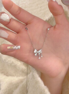 小红书同款星星蝴蝶结项链ins女