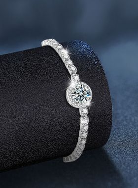 925纯银满天星手链女轻奢小众设计感莫桑石饰品抖音直播货源