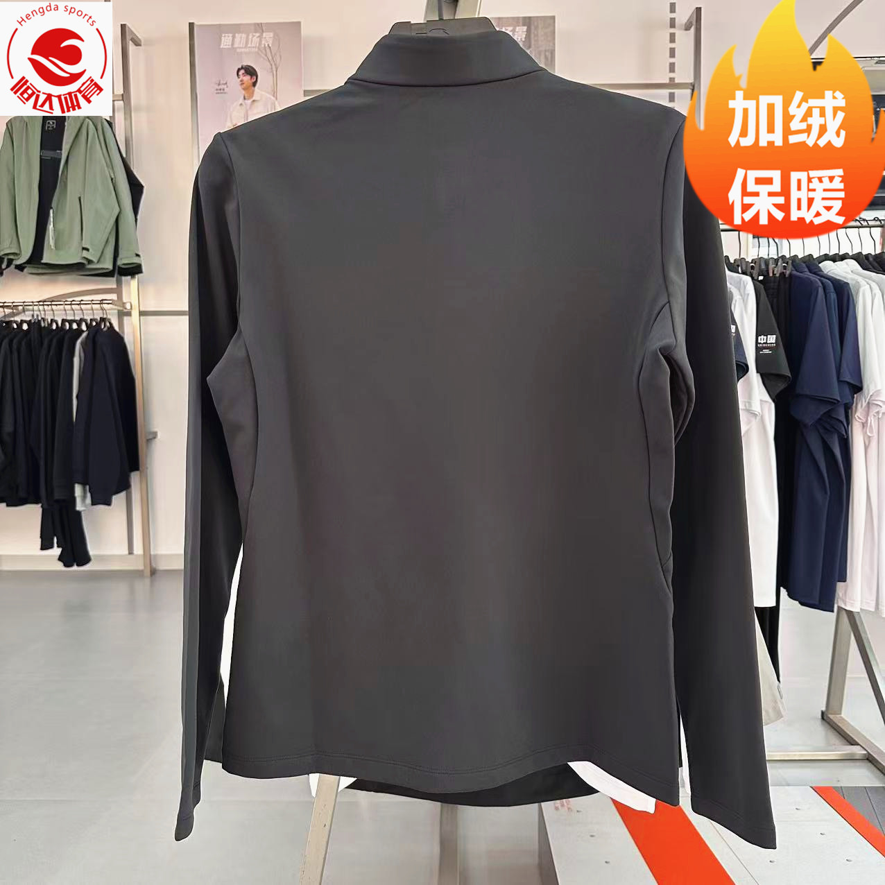 安踏国旗款套头卫衣女2025冬季新款半开襟翻领长袖上衣162547408N - 图3