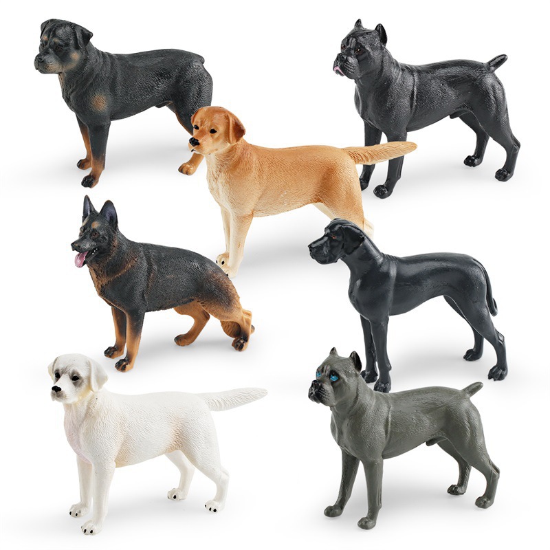 亚马逊仿真牧羊犬卡斯罗犬丹犬拉布拉多罗威纳犬宠物狗狗动物模型 - 图2