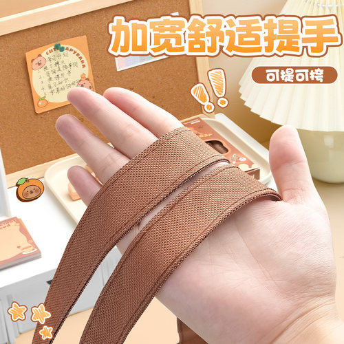 加厚网纱补习袋手提拎书袋文件袋小学生用透明补课包儿童卡通可爱韩版美术袋男女装书本作业资料收纳袋子 - 图2
