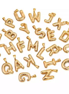 不褪色字母项链女吊坠