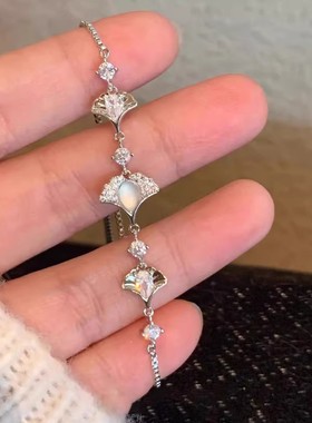 清冷感霜落银杏手链女款轻奢小众