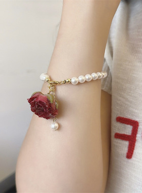 原创设计金丝玉滴胶黄色手链