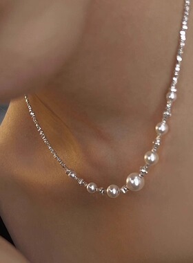 碎银几两珍珠项链女2025新款