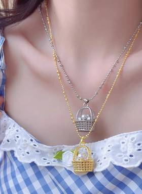 古法立体编织珍珠项链