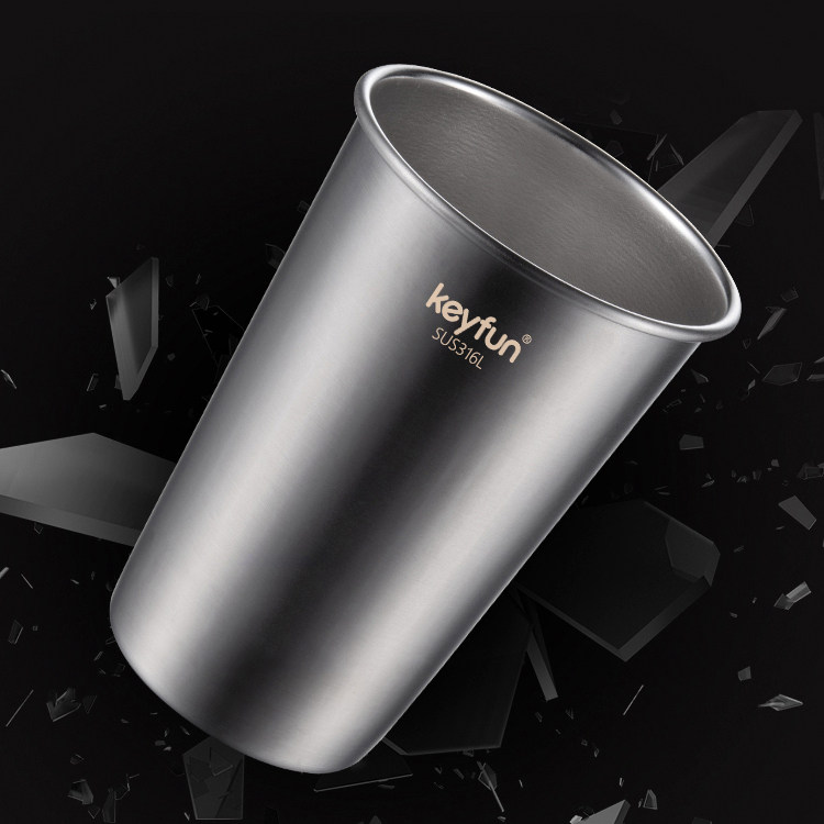 ins316L不锈钢杯子单层啤酒杯果汁杯防摔随手杯户外露营冷饮杯,淘宝优惠券,粉丝福利购,淘宝优惠卷