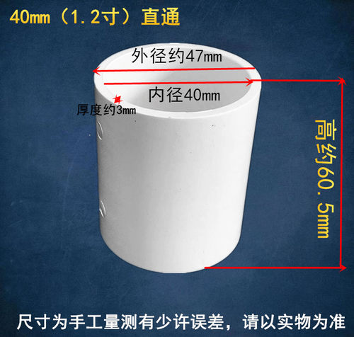 直通联塑白色PVC给水管材管件接头 20 25 32 40 50 63 75 90 直接 - 图2
