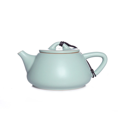 寒舍汝窑茶壶陶瓷茶具套装汝瓷开片石瓢壶冰裂功夫茶具大号泡茶壶 - 图3