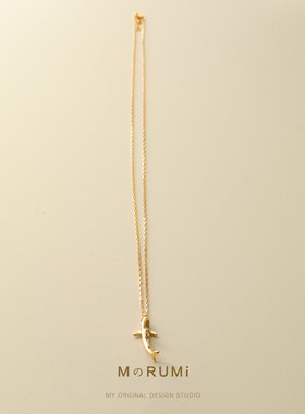 原创设计师精致小鲨鱼长项链