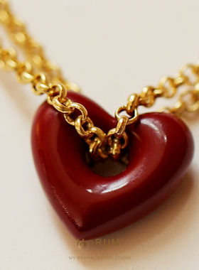 小众设计珐琅彩爱心复古手链