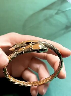 开口镯蛇形个性潮流手环高级弹簧