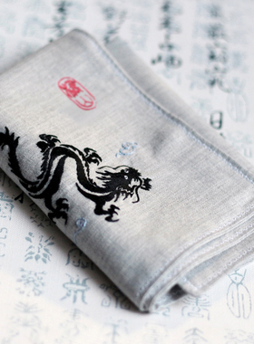 指间集原创纯手工刺绣名字手帕