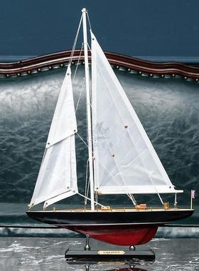 船模型摆件一帆风顺帆船摆件美式帆船模型装饰摆件一帆风顺工艺品