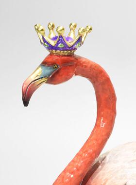 全铜火烈鸟新婚礼品摆件一对送新人朋友闺蜜婚房装饰品摆设工艺品