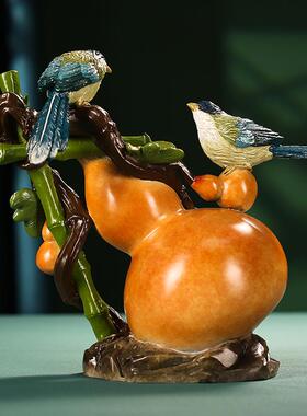 福禄双喜全铜葫芦客厅电视柜玄关酒柜新居事事如意摆件纳福装饰品