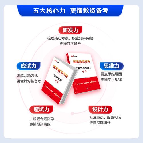 中学教师证资格2026年初中教资考试资料综合素质和教育知识与能力高中语文英语音乐体育美术政治地理物理化学学科科目三教材真题 - 图1