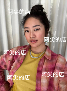 阿尖同款蓝白花朵耳环