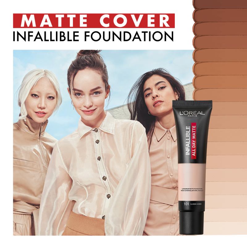 瑞驰化妆品专营店欧莱雅吸油棒粉底液女24小时遮瑕持久妆保湿控油BB霜官网正品3