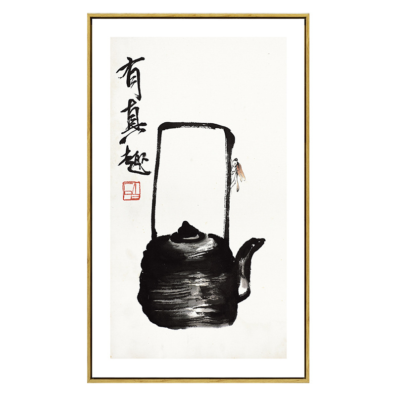 餐厅装饰画书房字画挂画齐白石新中式壁画三联客厅样板房现代中式 - 图3