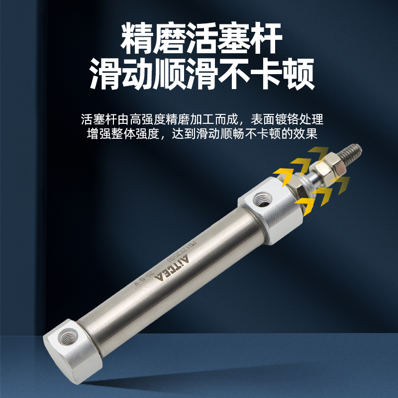 亚德客型PB不锈钢笔型迷你微型圆气缸PB10/PB12/PB16*10*20*30 - 图2