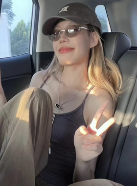 辣妹雅痞无框y2k太阳镜千禧墨镜